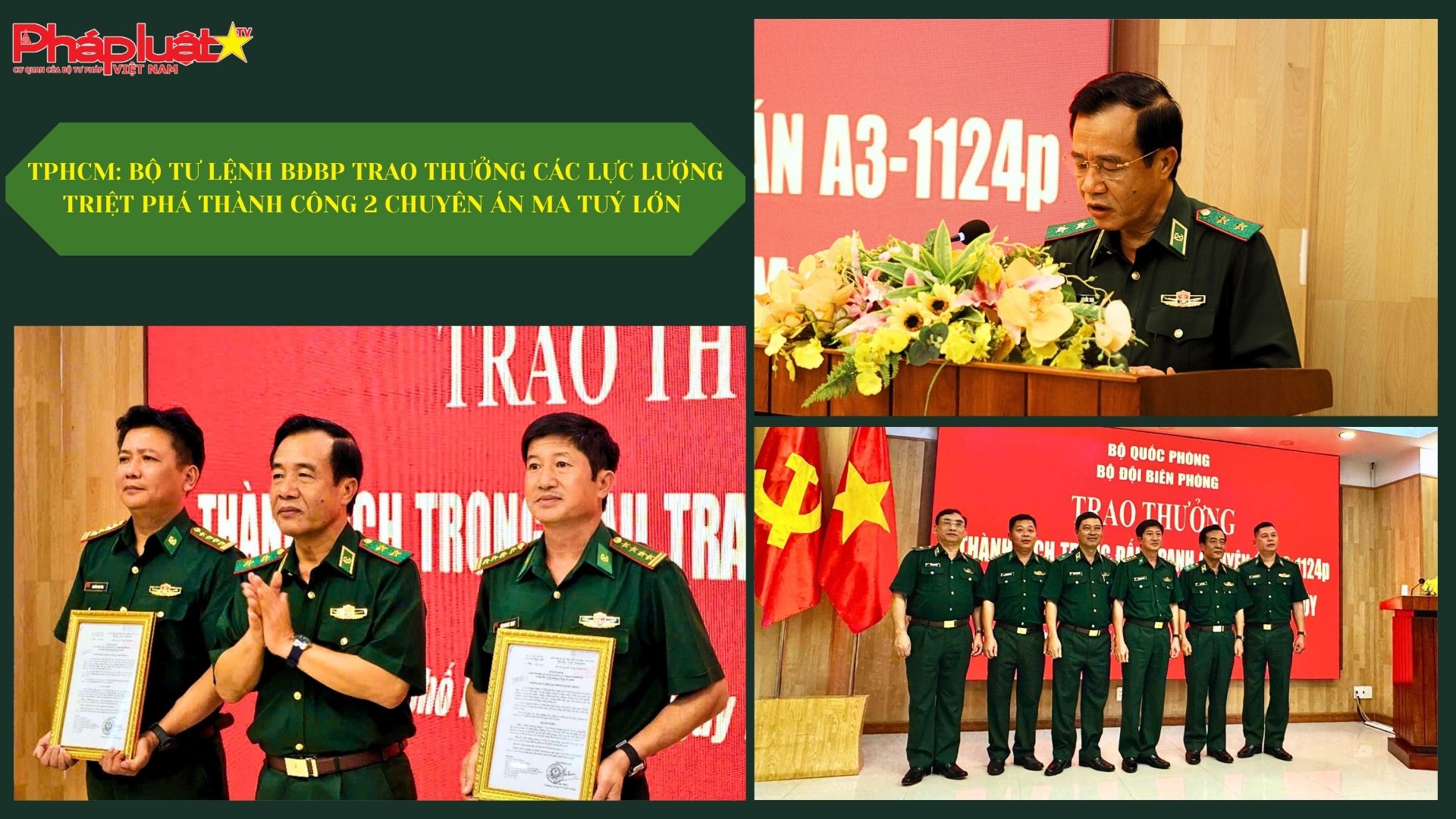 TPHCM: Bộ Tư lệnh BĐBP trao thưởng các lực lượng triệt phá thành công 2 chuyên án ma tuý lớn