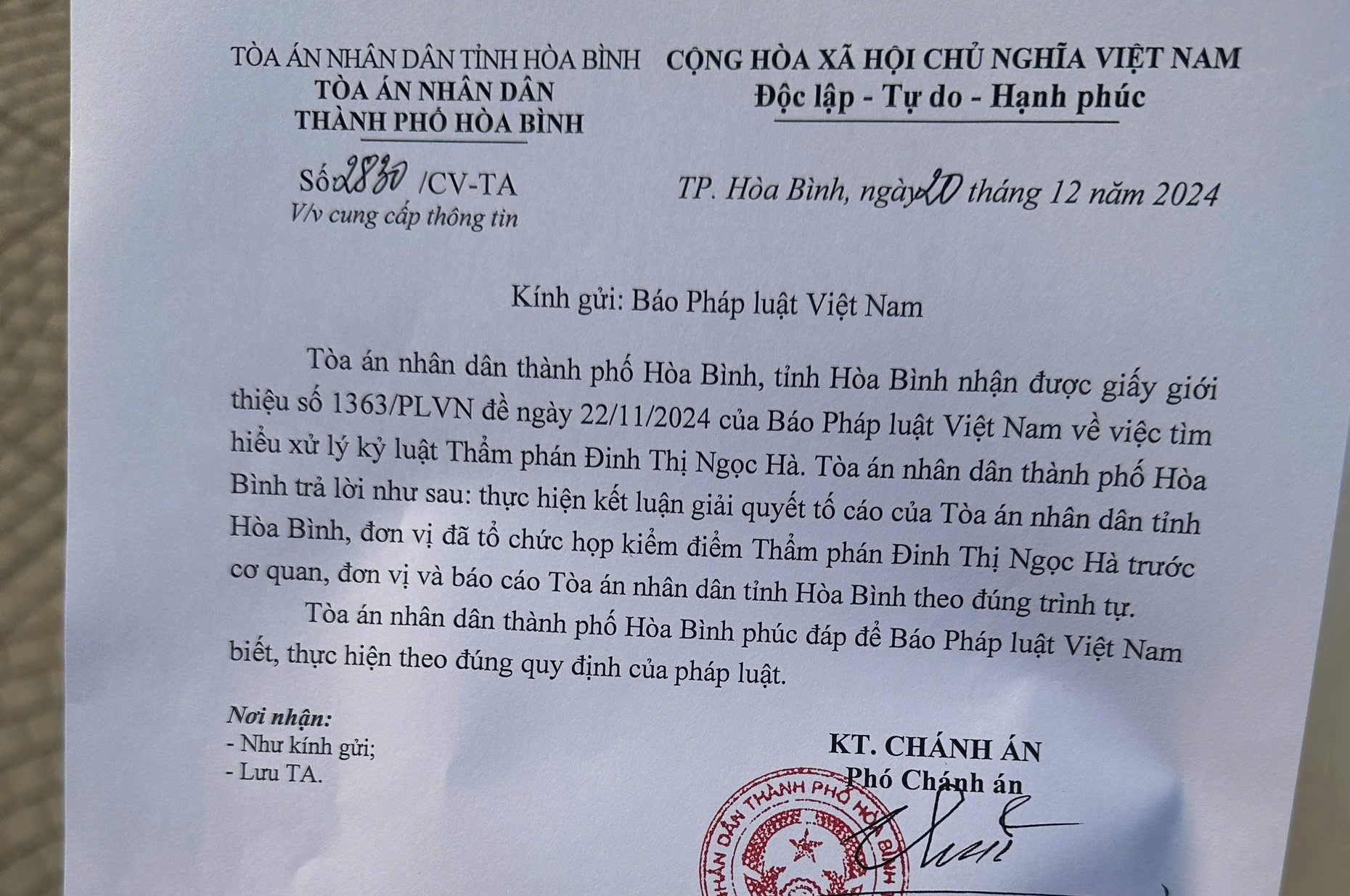 Bài 2 - Vụ việc có dấu hiệu giả mạo hồ sơ trong vụ án chia tài sản: Kiểm điểm Thẩm phán