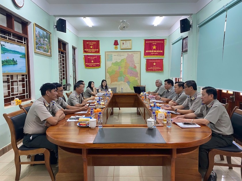 Cục Thi hành án dân sự tỉnh Gia Lai và Bình Định gặp mặt thống nhất bàn về công tác tổ chức bộ máy
