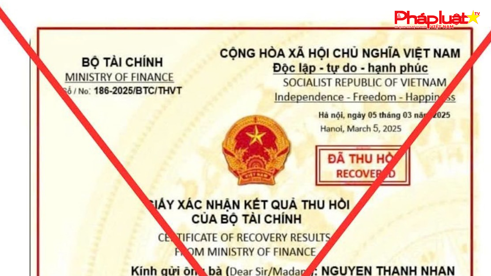 Bản tin cảnh giác ngày 03/6/2024: Cảnh báo mạo danh Bộ Tài chính để lừa đảo 'thu hồi tiền bị mất' 
