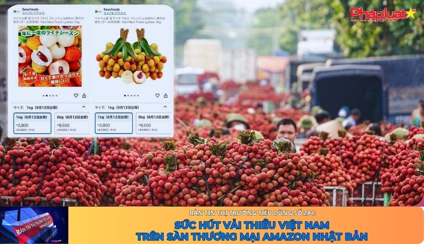 Bản tin Thị trường Tiêu dùng số 284: Sức hút vải thiều Việt Nam trên sàn thương mại Amazon Nhật Bản