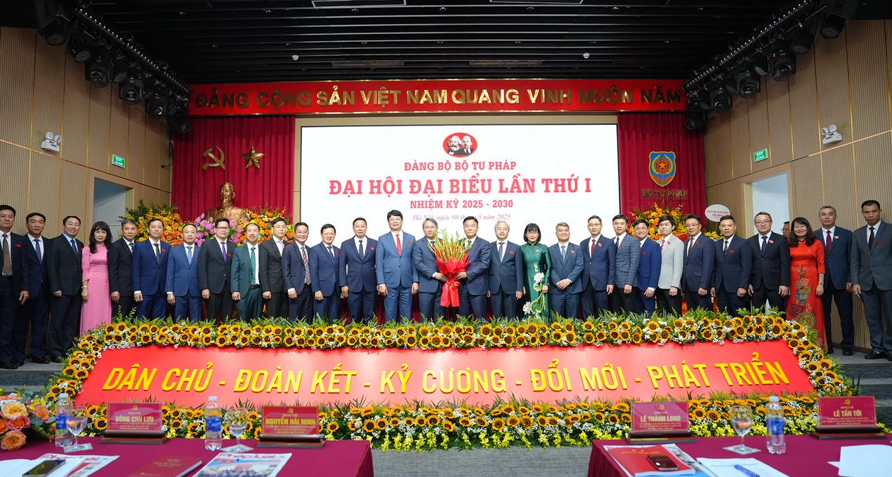 Đại hội Đảng bộ Bộ Tư pháp lần thứ I, nhiệm kỳ 2025 - 2030 diễn ra thành công tốt đẹp
