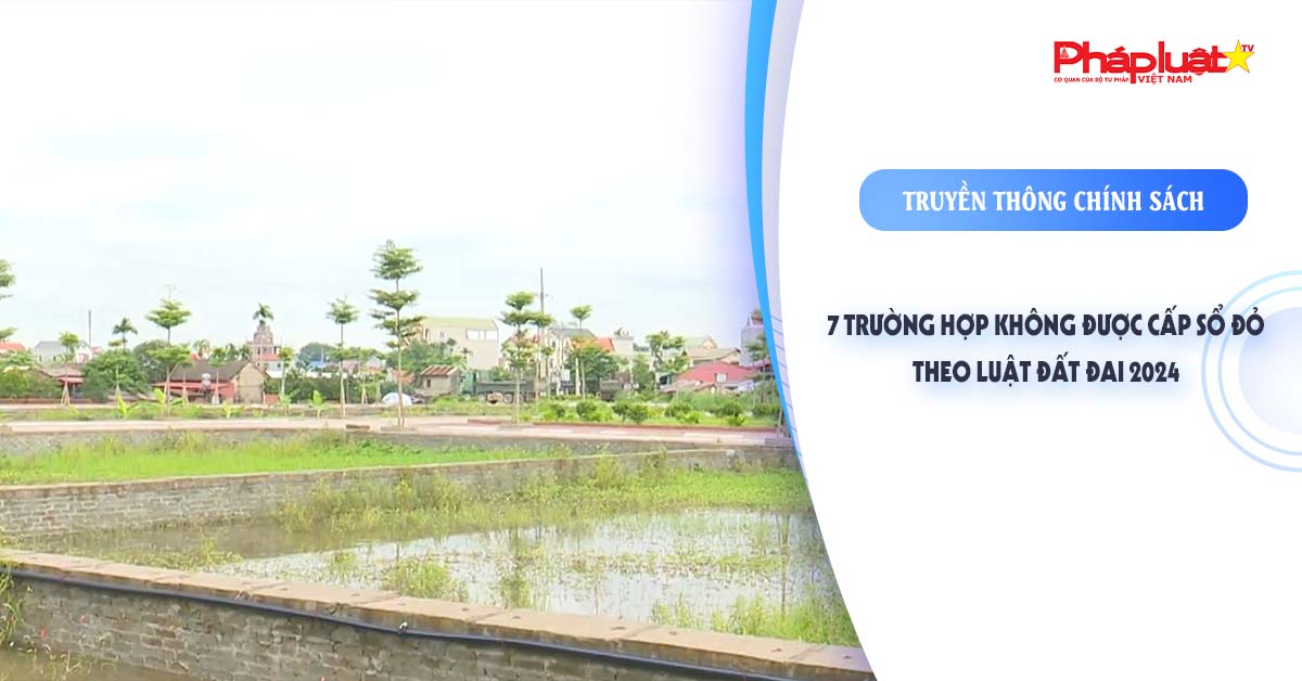 Bản tin Truyền thông chính sách (ngày 13/8/2025): 7 trường hợp không được cấp Sổ đỏ theo Luật Đất đai 2024

