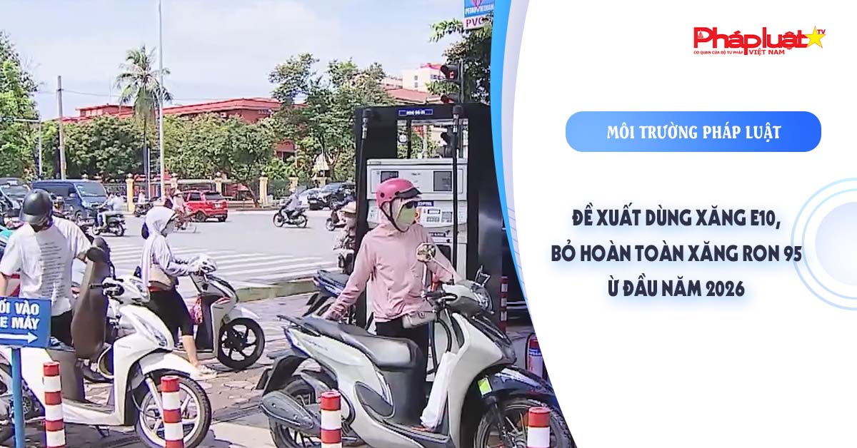 Bản tin Môi trường Pháp luật (ngày 24/8/2025): Đề xuất dùng xăng E10, bỏ hoàn toàn xăng RON 95 từ đầu năm 2026

