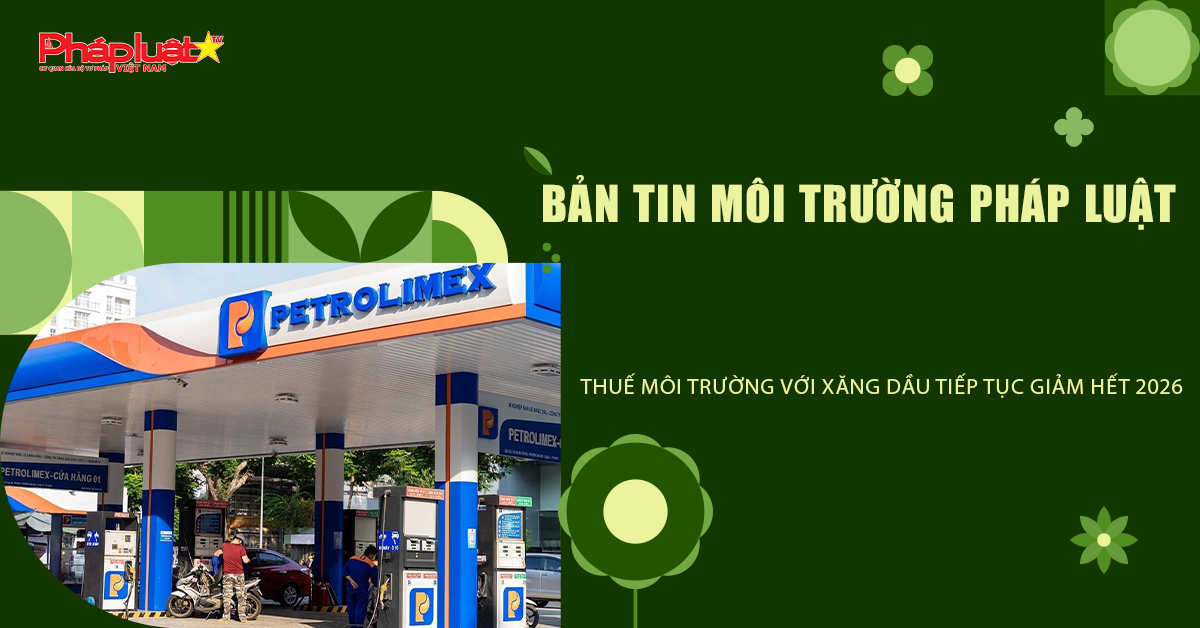 Bản tin Môi trường Pháp luật (ngày 19/10/2025): Thuế môi trường với xăng dầu tiếp tục giảm hết 2026