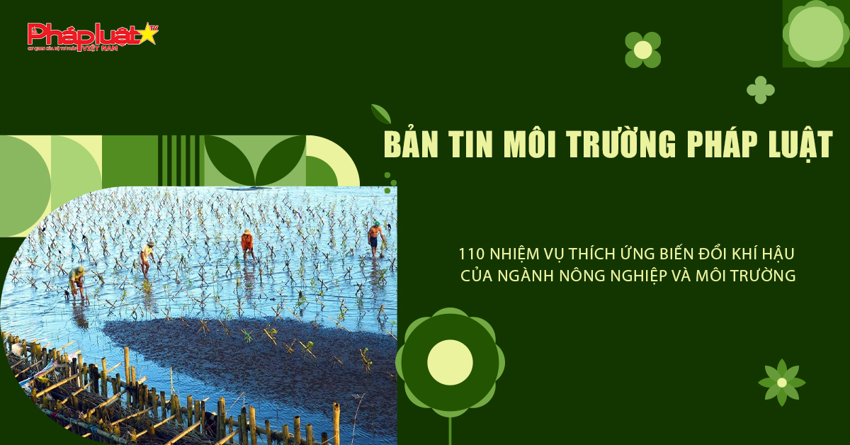 Bản tin Môi trường Pháp luật (ngày 26/10/2025): 110 nhiệm vụ thích ứng biến đổi khí hậu của ngành nông nghiệp và môi trường