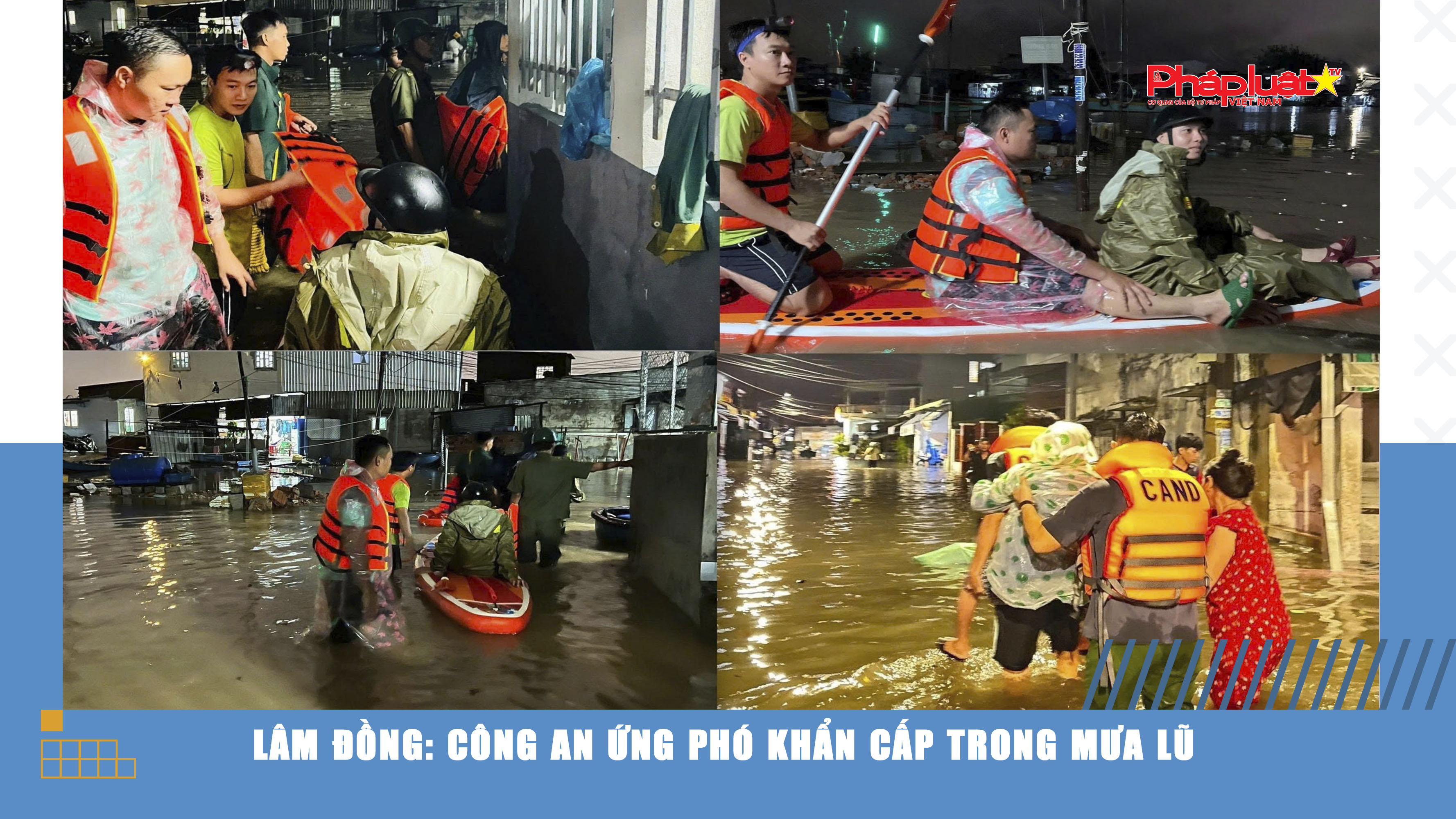 Lâm Đồng: Công an ứng phó khẩn cấp trong mưa lũ