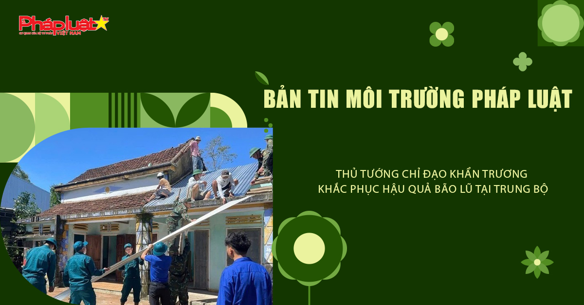Bản tin Môi trường Pháp luật (ngày 16/11/2025): Thủ tướng chỉ đạo khẩn trương khắc phục hậu quả bão lũ tại Trung Bộ