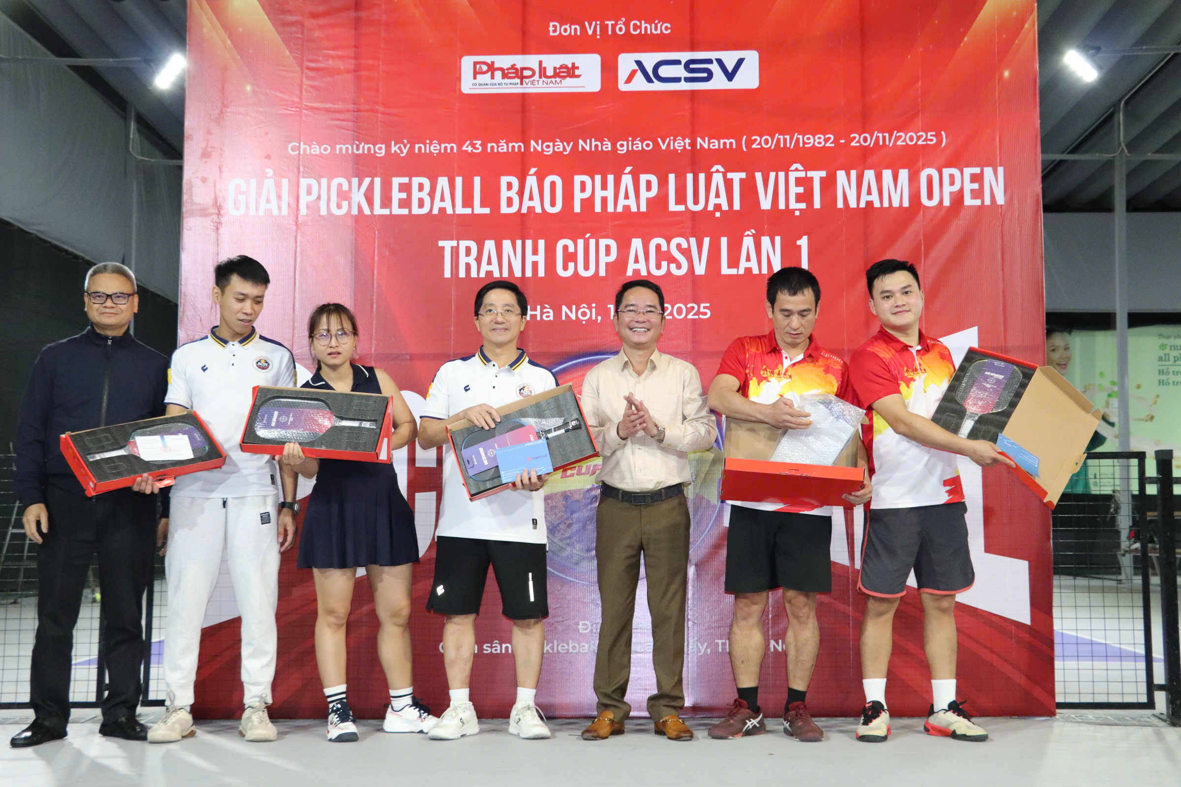 Giải Pickleball Báo Pháp luật Việt Nam Open tranh cúp ACSV lần thứ Nhất diễn ra thành công tốt đẹp
