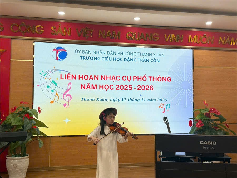 Niềm vui âm nhạc tại Trường Tiểu học Đặng Trần Côn
