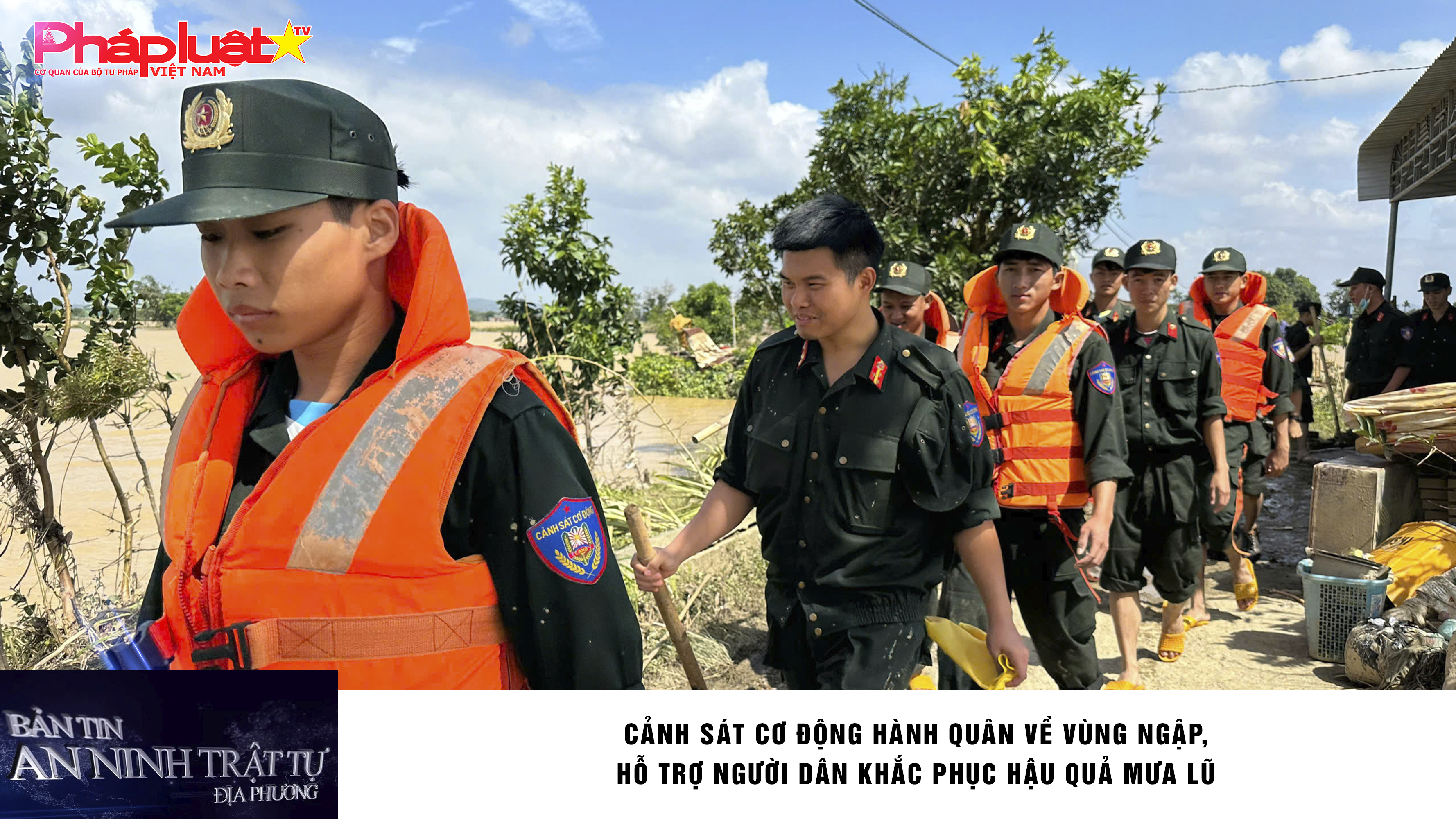 Bản tin An ninh trật tự địa phương (ngày 27/11/2025): Lâm Đồng: Cảnh sát cơ động hành quân về vùng ngập, hỗ trợ người dân khắc phục hậu quả mưa lũ