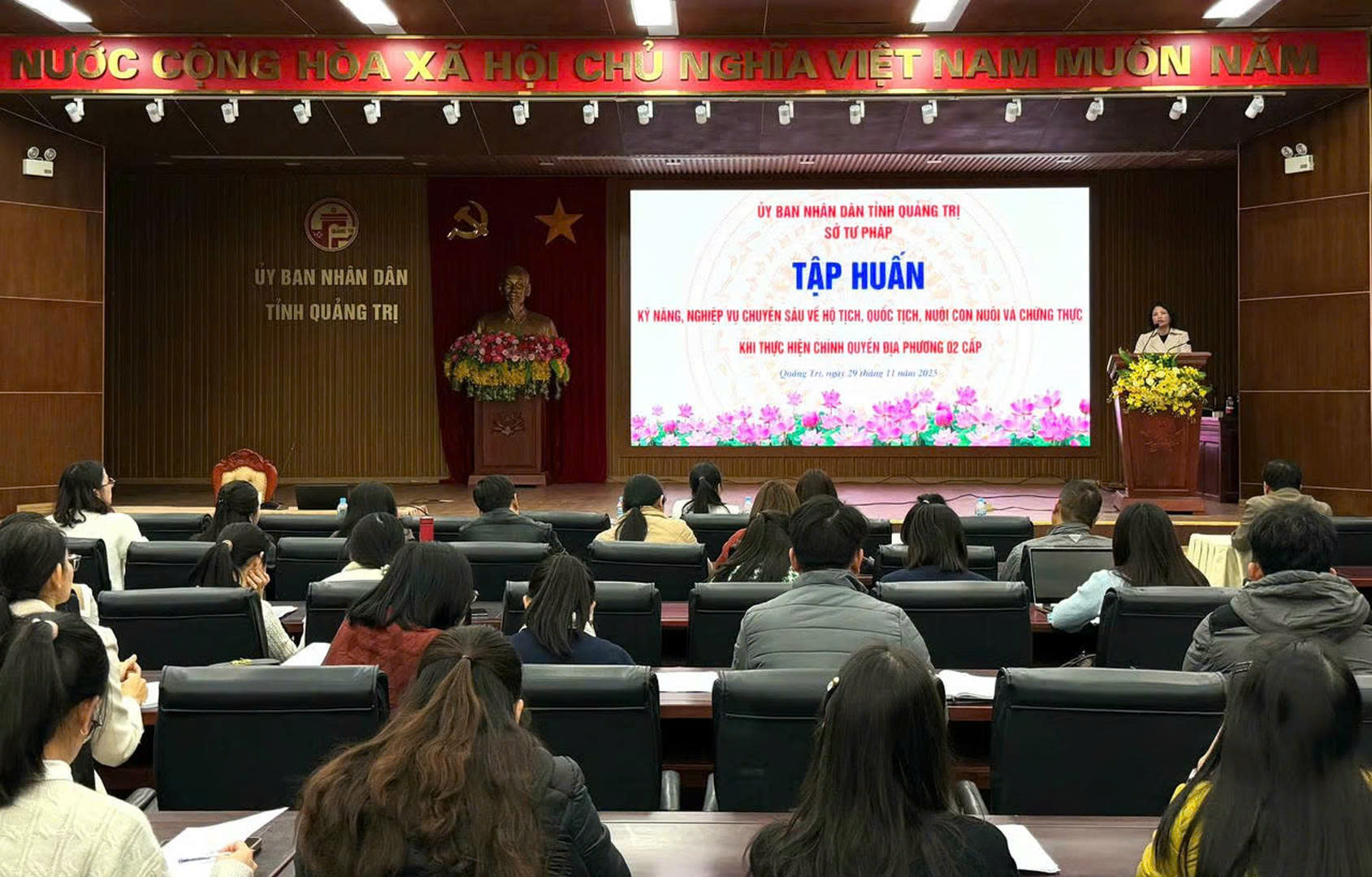 Tập huấn nghiệp vụ tư pháp - hộ tịch phục vụ mô hình chính quyền hai cấp tại phía Nam Quảng Trị