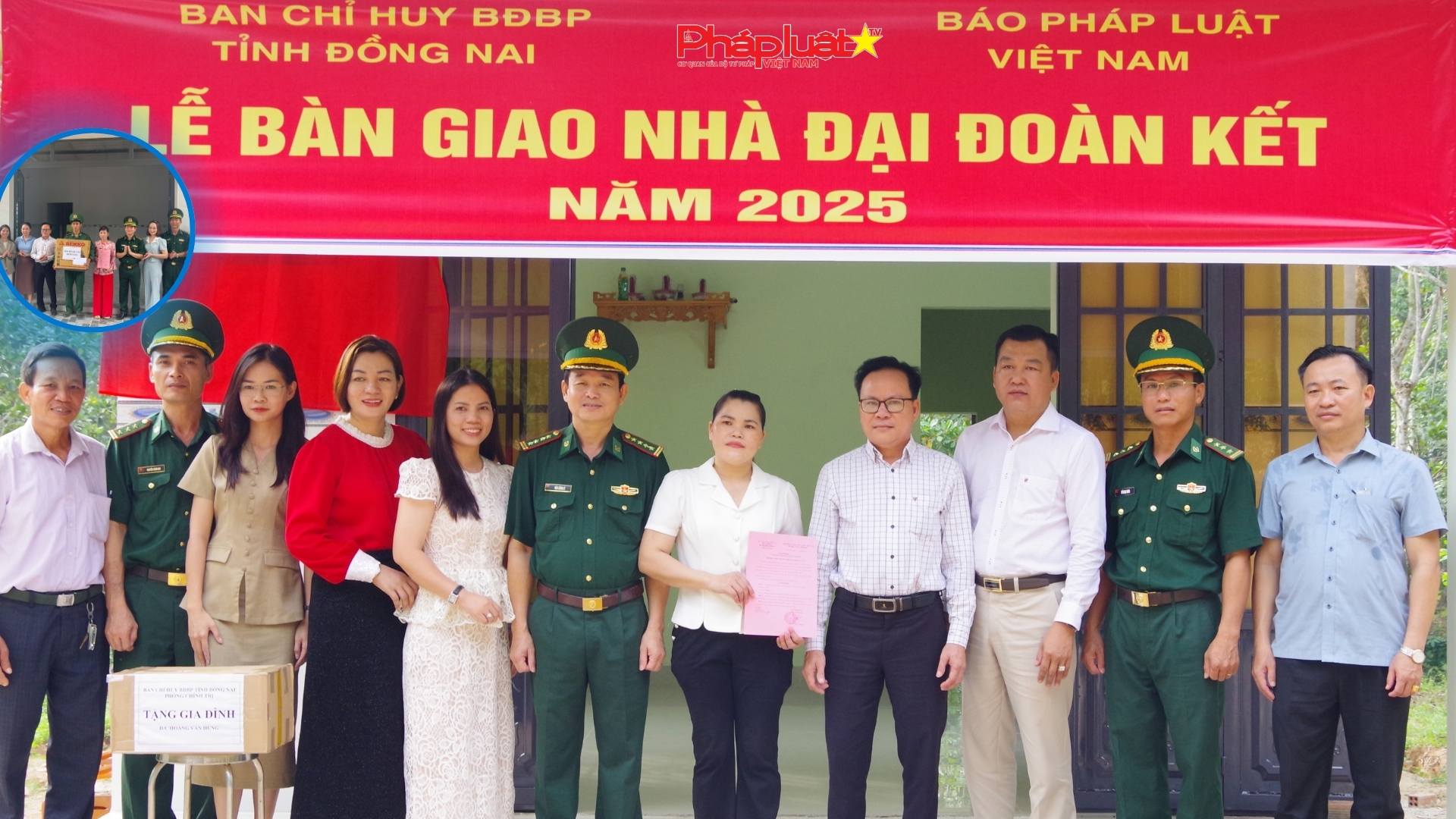 Báo Pháp luật Việt Nam bàn giao 2 căn nhà cho chiến sĩ biên phòng có hoàn cảnh khó khăn tại Đồng Nai