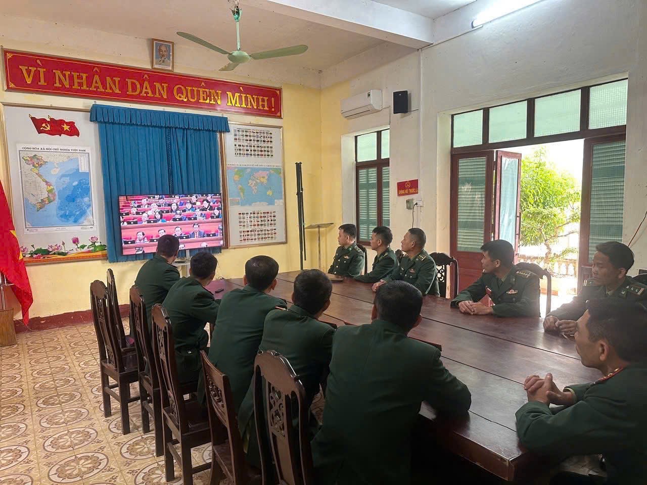 Nghệ An: Cán bộ, chiến sĩ bộ đội biên phòng hướng về Đại hội XIV của Đảng