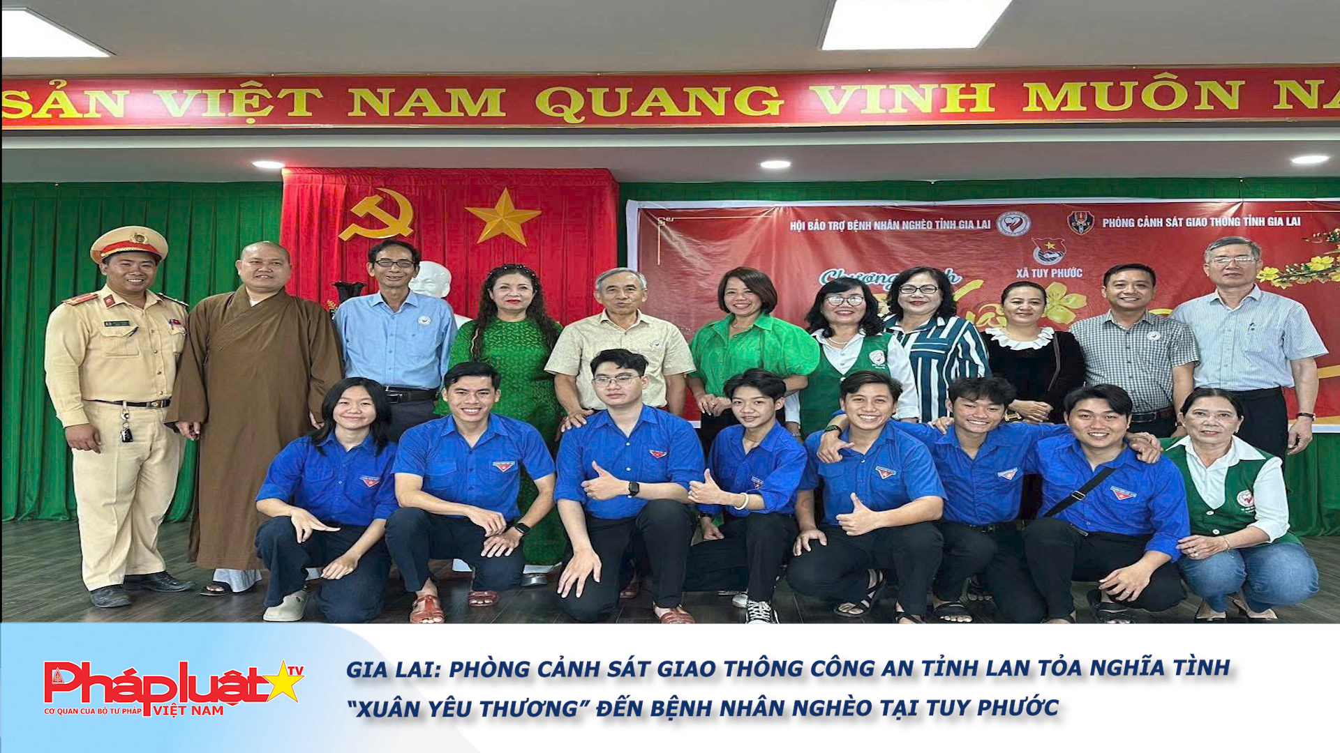 GIA LAI: Phòng cảnh sát giao thông Công an tỉnh lan toả nghĩa tình “XUÂN YÊU THƯƠNG” đến bệnh nhân nghèo tại Tuy Phước