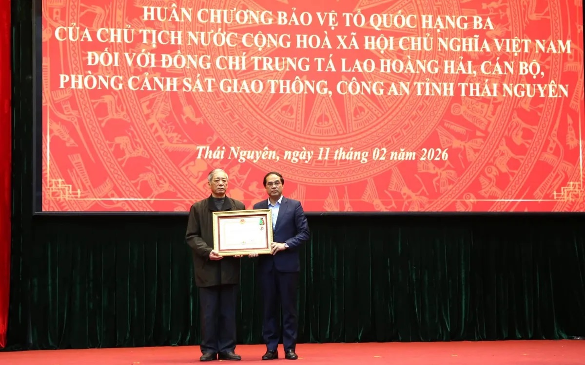 Truy tặng Huân chương Bảo vệ Tổ quốc cho Trung tá CSGT hy sinh khi làm nhiệm vụ tại Thái Nguyên