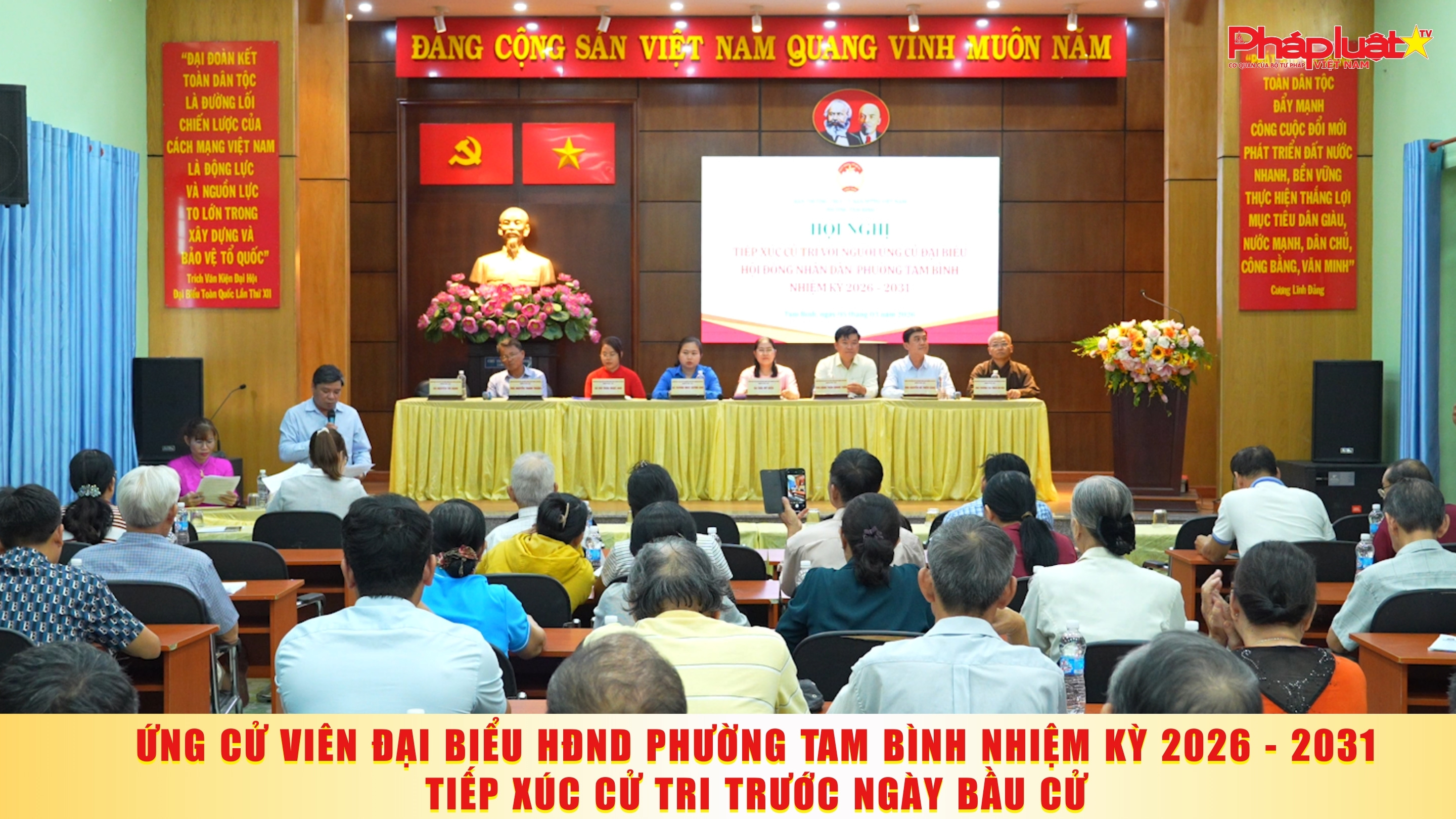 Ứng cử viên đại biểu HĐND phường Tam Bình nhiệm kỳ 2026 - 2031 tiếp xúc cử tri trước ngày bầu cử