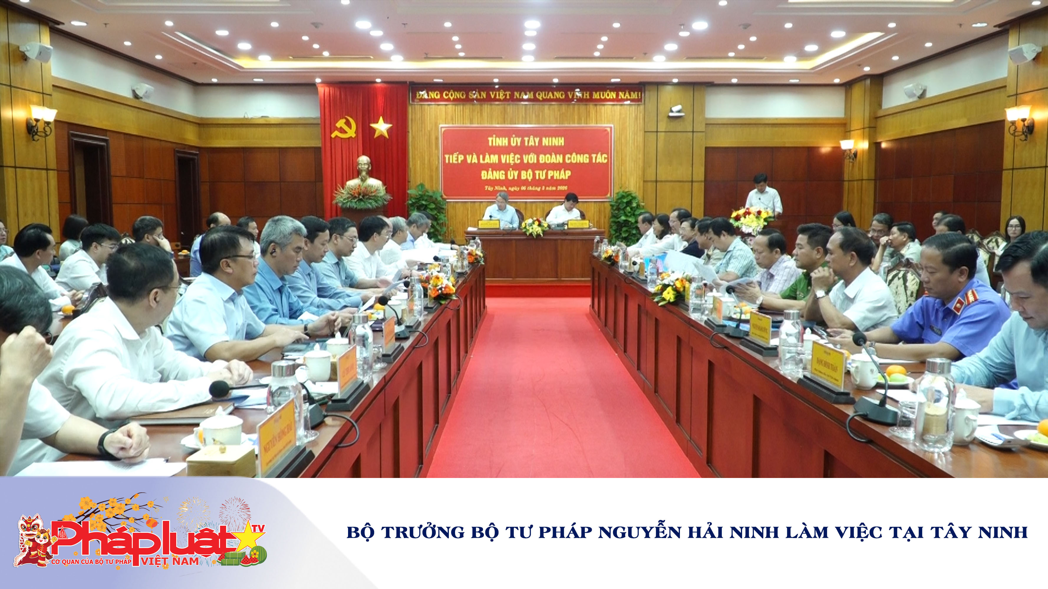 Bộ trưởng Bộ Tư pháp Nguyễn Hải Ninh làm việc tại Tây Ninh