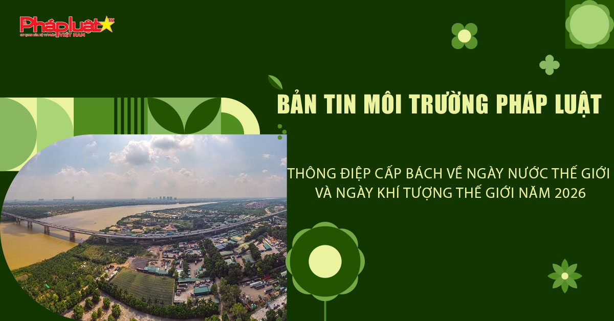 Bản tin Môi trường Pháp luật (ngày 15/3/2026): Thông điệp cấp bách về Ngày Nước thế giới và Ngày Khí tượng thế giới năm 2026