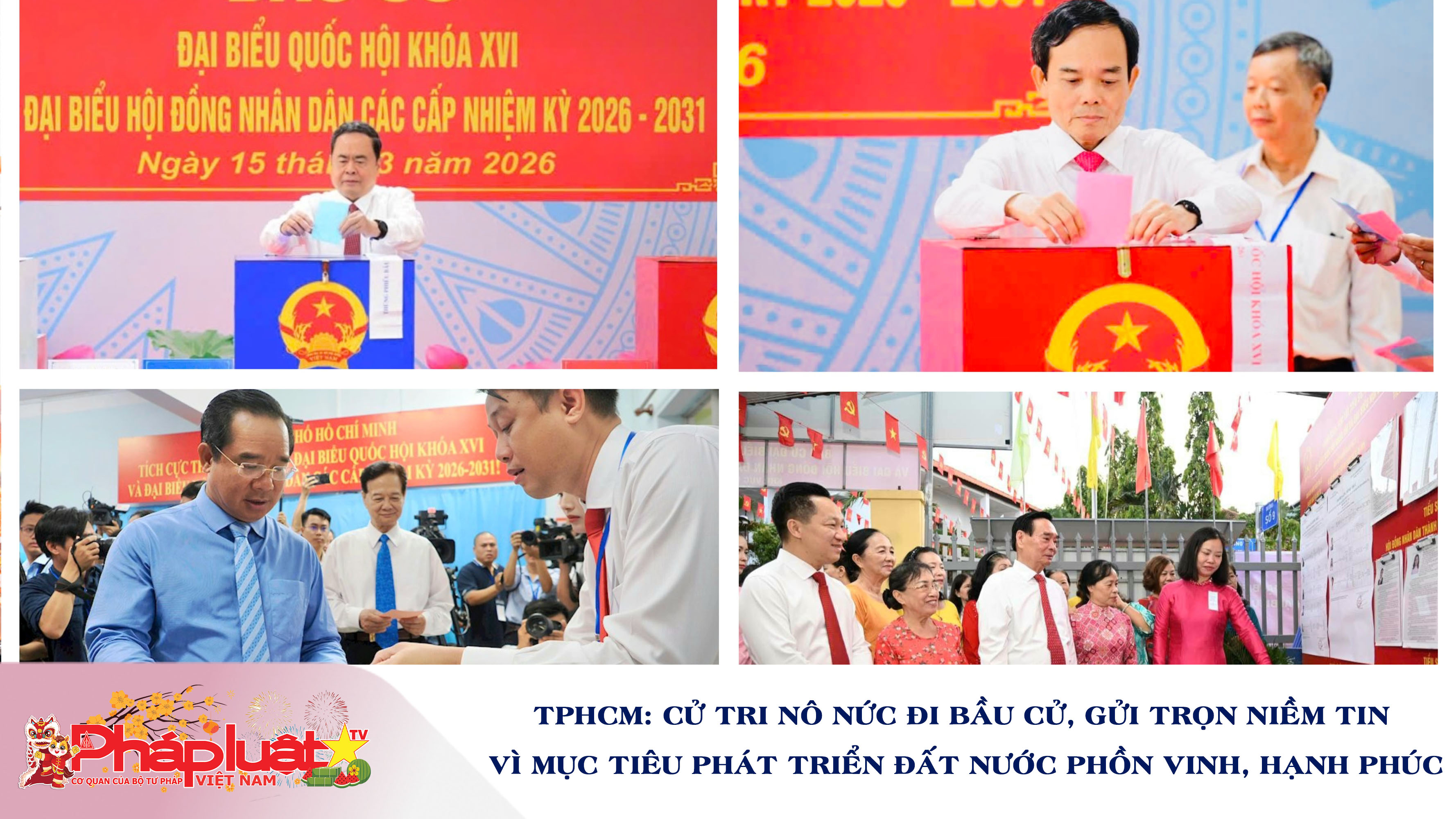 TPHCM: Cử tri nô nức đi bầu cử, gửi trọn niềm tin vì mục tiêu phát triển đất nước phồn vinh, hạnh phúc