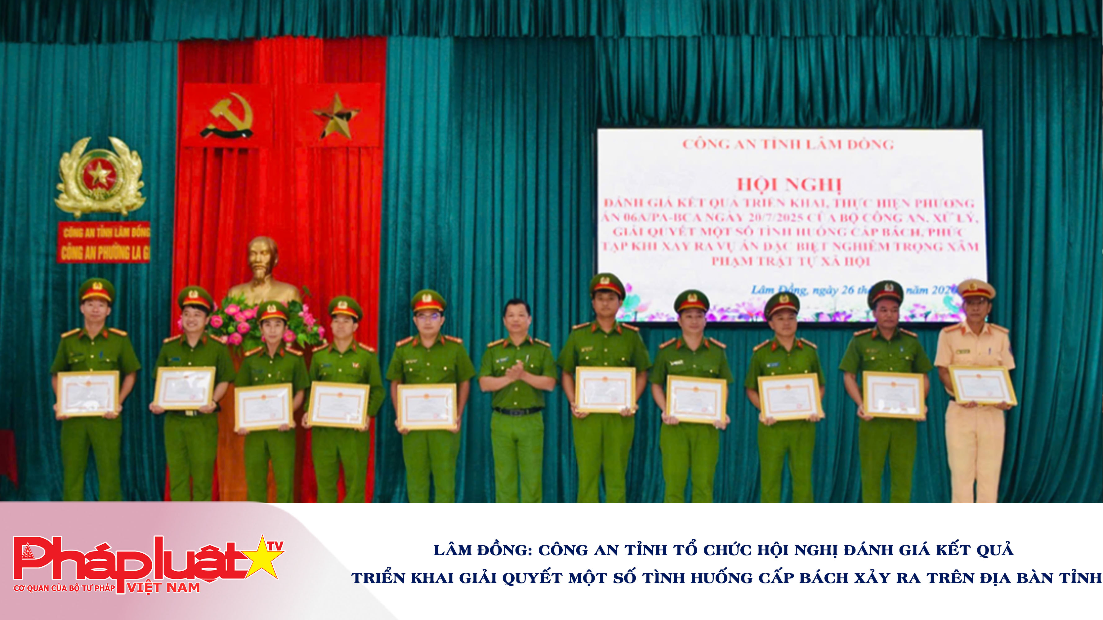 Lâm Đồng: Công an tỉnh tổ chức Hội nghị đánh giá kết quả triển khai giải quyết một số tình huống cấp bách xảy ra trên địa bàn tỉnh