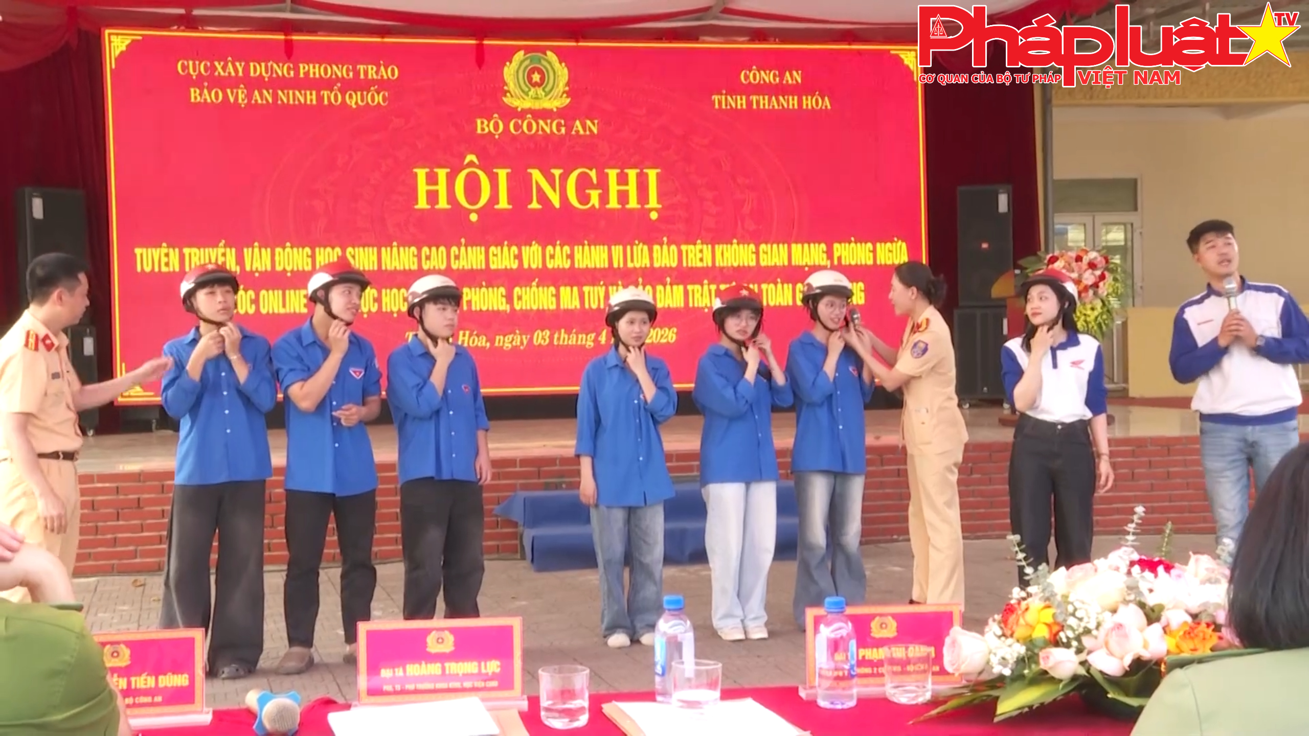 Thanh Hóa: Tuyên truyền, nâng cao cảnh giác và kỹ năng phòng chống tội phạm cho hơn 1.300 học sinh Trường THPT