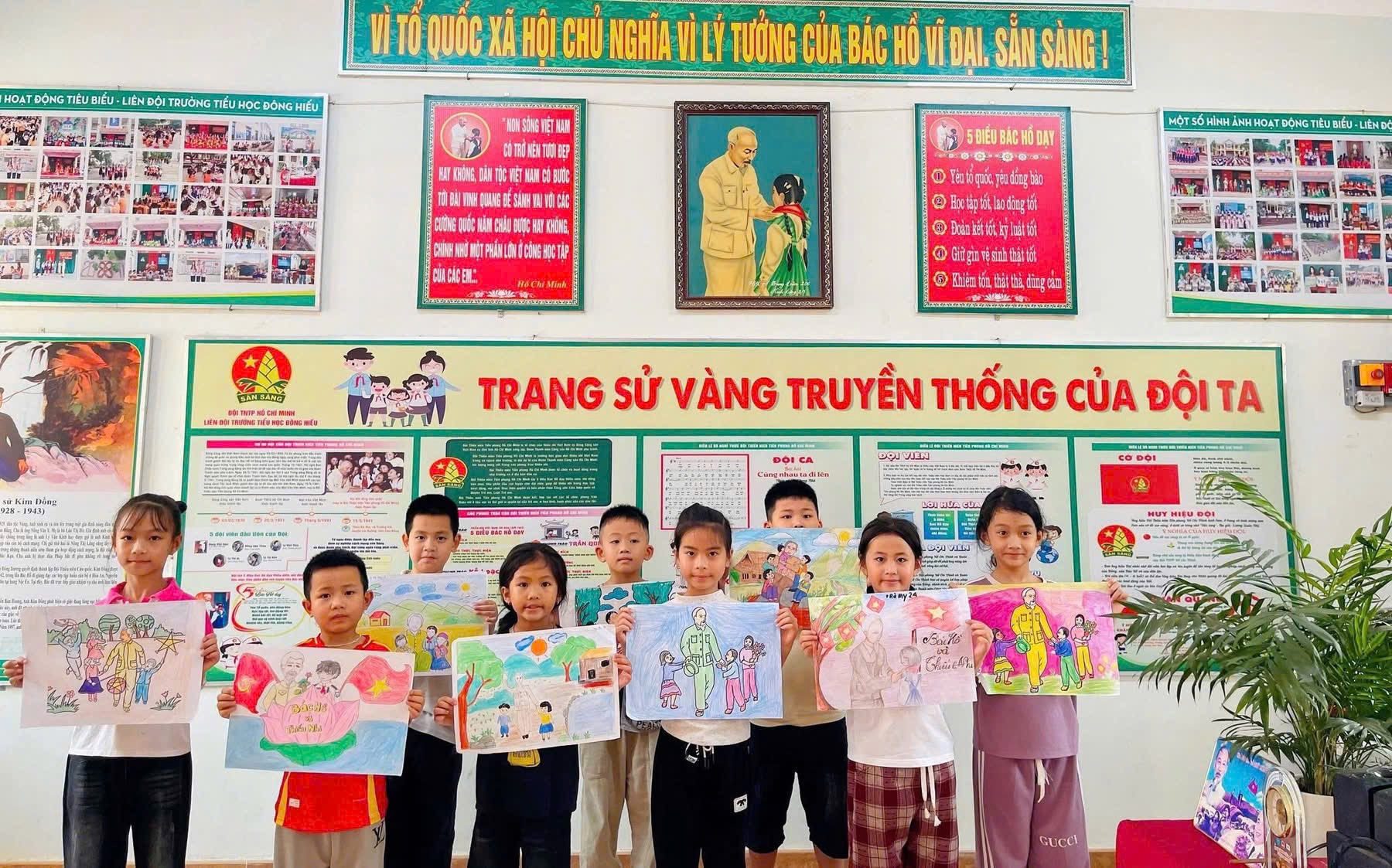 Thiếu nhi Nghệ An hào hứng tham gia cuộc thi vẽ tranh về Bác Hồ