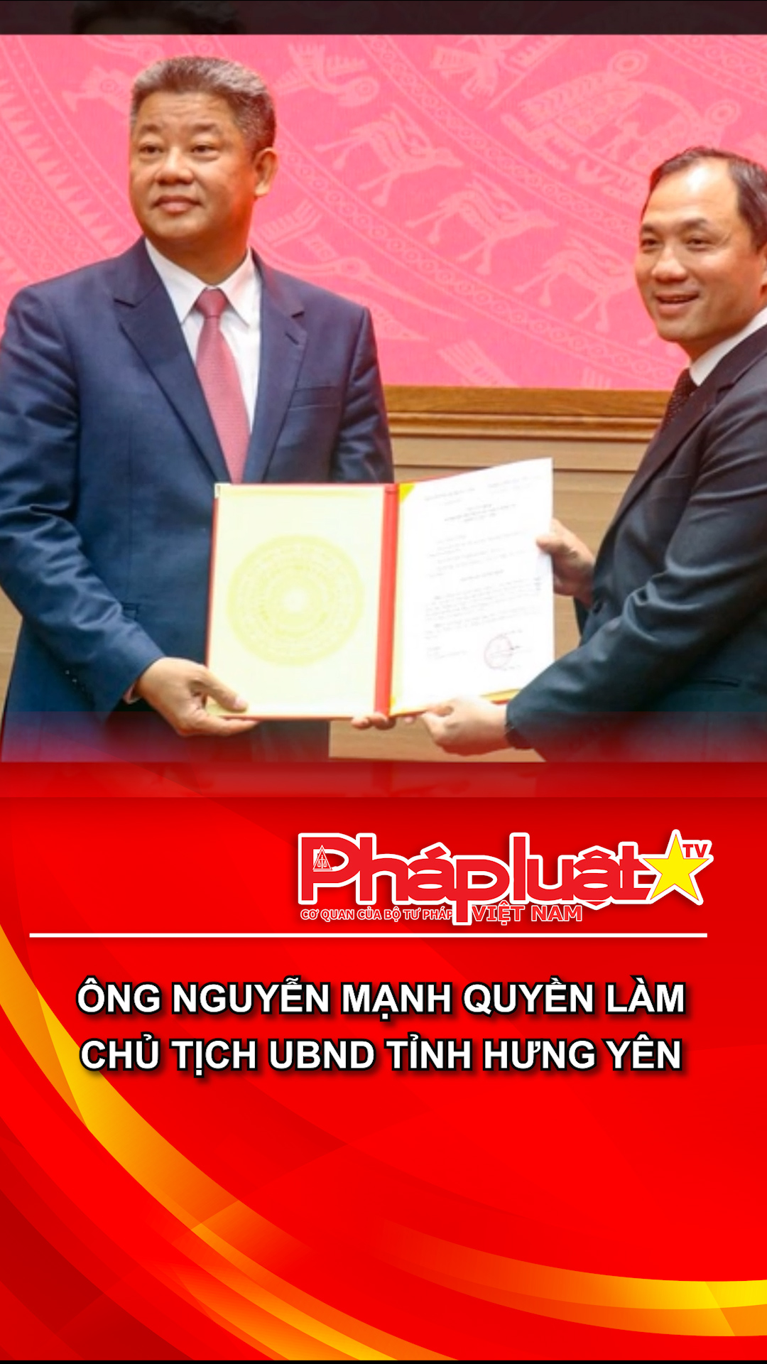 Ông Nguyễn Mạnh Quyền làm Chủ tịch UBND tỉnh Hưng Yên
