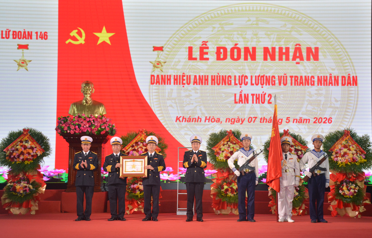 Lữ đoàn 146, Vùng 4 Hải quân đón nhận danh hiệu Anh hùng lực lượng vũ trang nhân dân Lần thứ 2