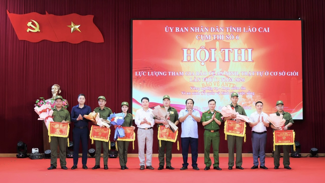 Lào Cai: Sôi nổi Hội thi lực lượng bảo vệ ANTT cơ sở giỏi Cụm thi đua số 6 năm 2026