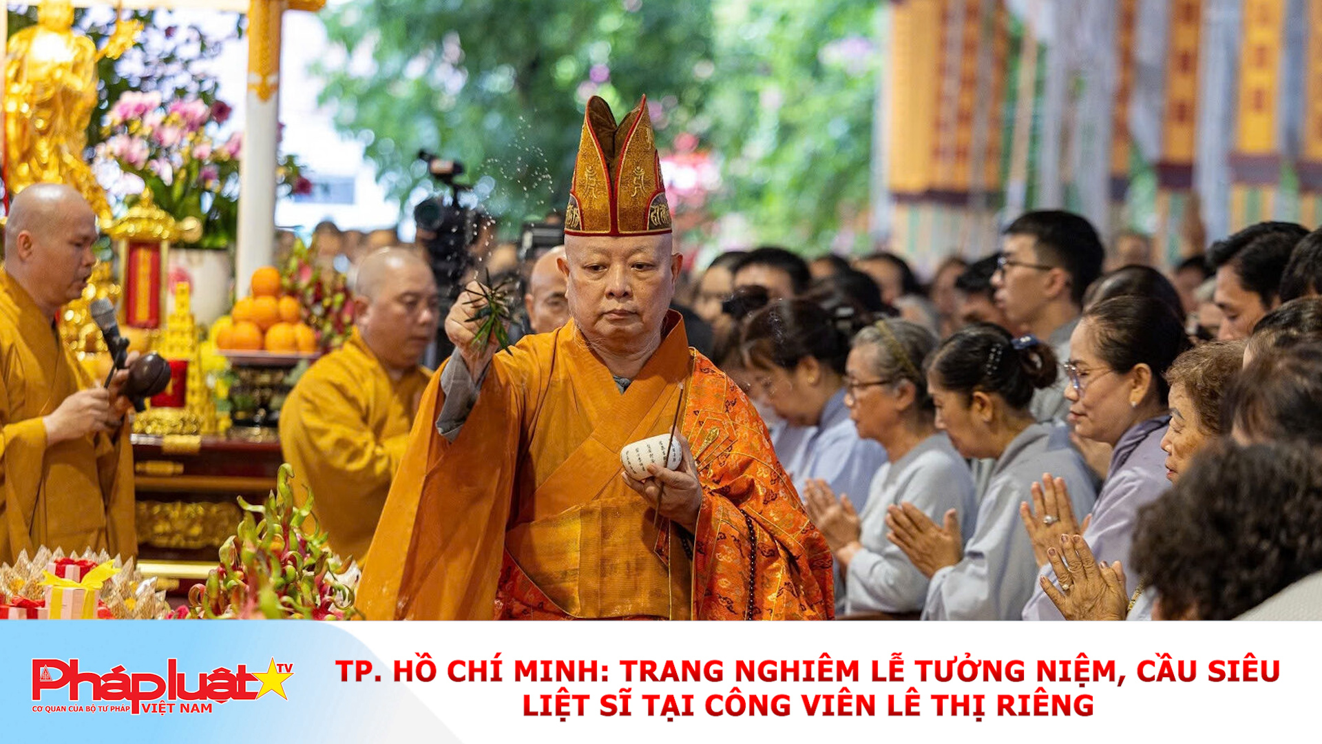TP. Hồ Chí Minh: Trang nghiêm lễ tưởng niệm, cầu siêu liệt sĩ tại công viên Lê Thị Riêng