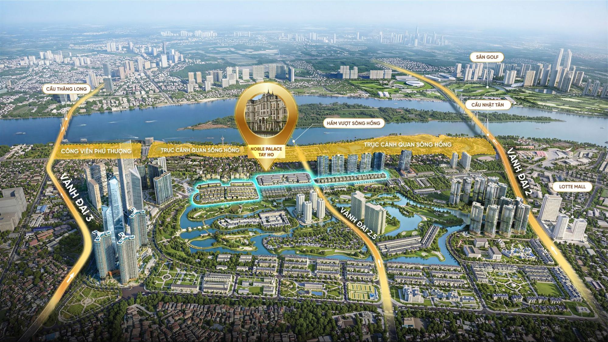 Noble Palace Tay Ho: Tâm điểm giữa 5 trục hạ tầng chiến lược của Tây Hồ Tây 