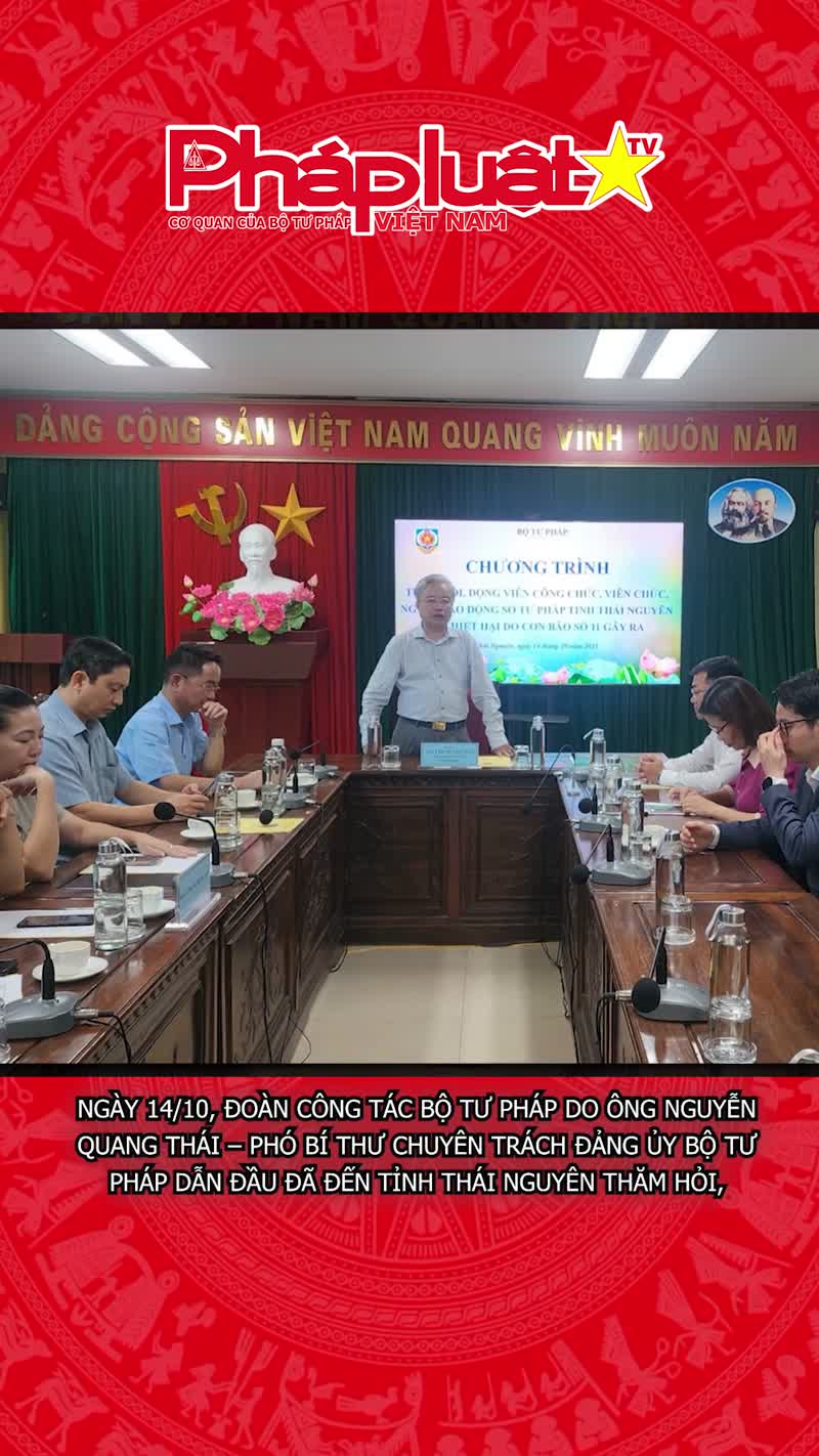 Bộ Tư pháp chung tay khắc phục bão lũ tại Thái Nguyên
