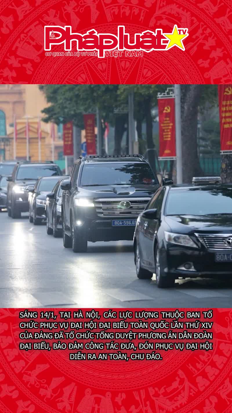 Hàng trăm phương tiện tổng duyệt dẫn đoàn đại biểu dự Đại hội Đảng
