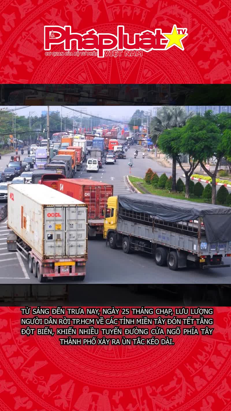 Ùn tắc đường từ TPHCM về các tỉnh miền Tây 
